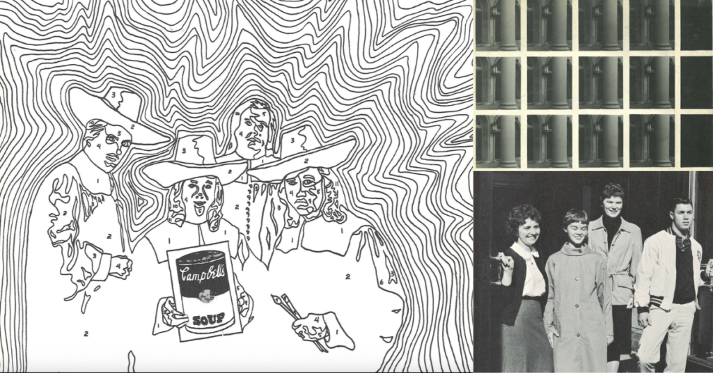 Artwork from 1960s Keystonia, Kutztown State College