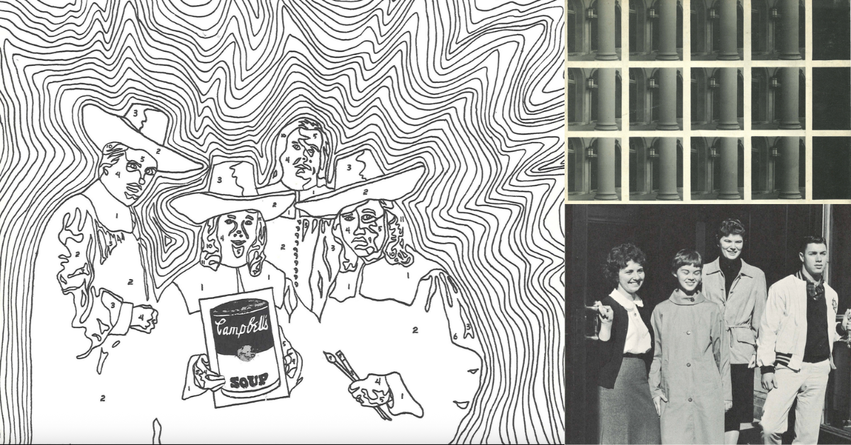 Artwork from 1960s Keystonia, Kutztown State College