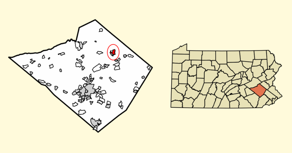 Berks County Pennsylvania Incorporated and Unincorporated areas Kutztown Highlighted