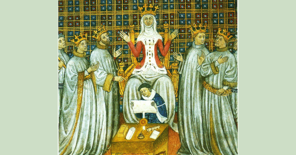 Clotilde dividing the kingdom among her sons