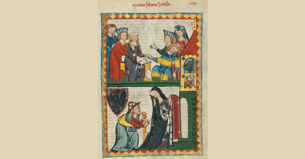 Codex Manesse, Folio 371r, Johannes Hadlaub, 1304