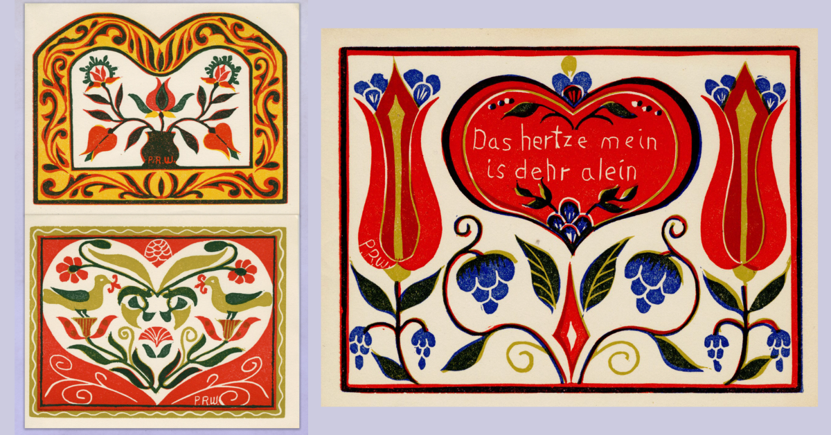 Collage of postcards by Paul R. Wieand, born March 03, 1907 in Guth’s Station, Pennsylvania