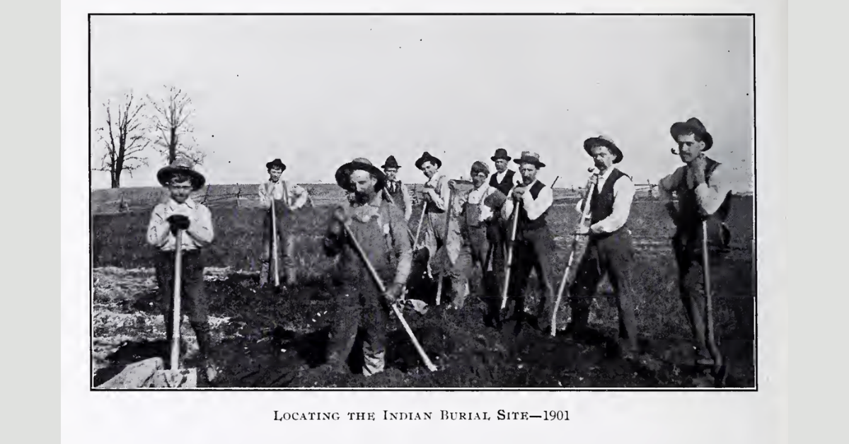 Early Kutztown settlers locate an Indian burial site in 1901