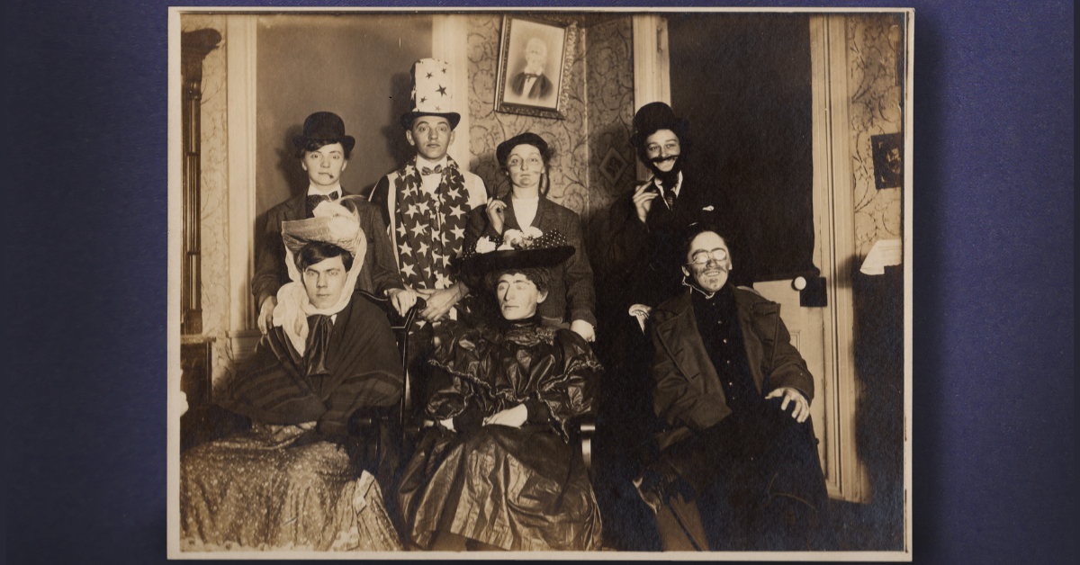 Early Photograph of Belsnickeling Youth, Northumberland County, circa 1880, Don Yoder Collection.