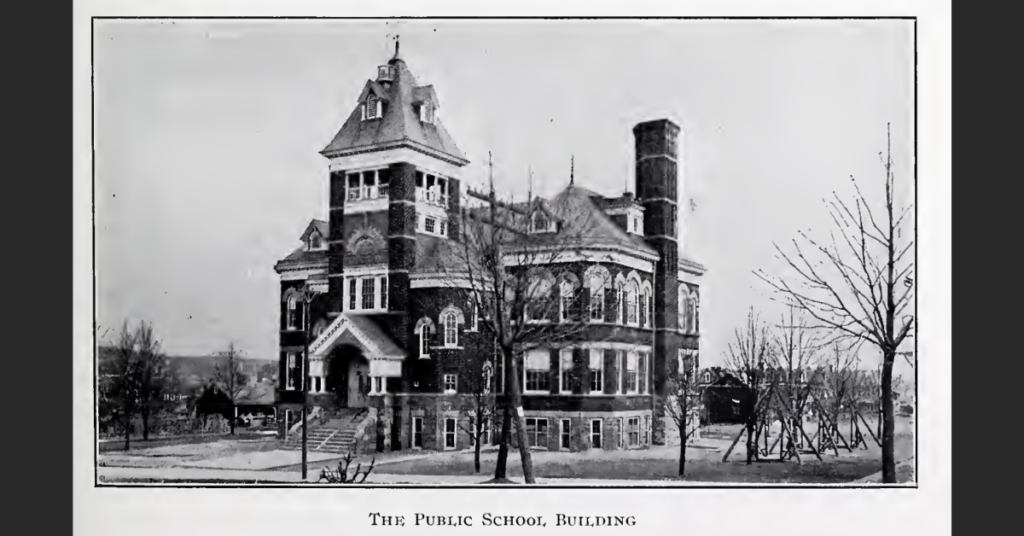 Early photo of 1892 Public School Building in Kutztown