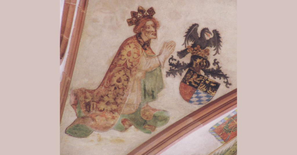 Elector Rupert III of the Palatinate, also known as Rupert I as King of Germany, praying in the choir of the Collegiate Church in Neustadt an der Weinstraße, c 1420