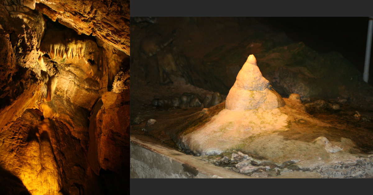 Formations found in Crystal Cave, Kutztown, PA