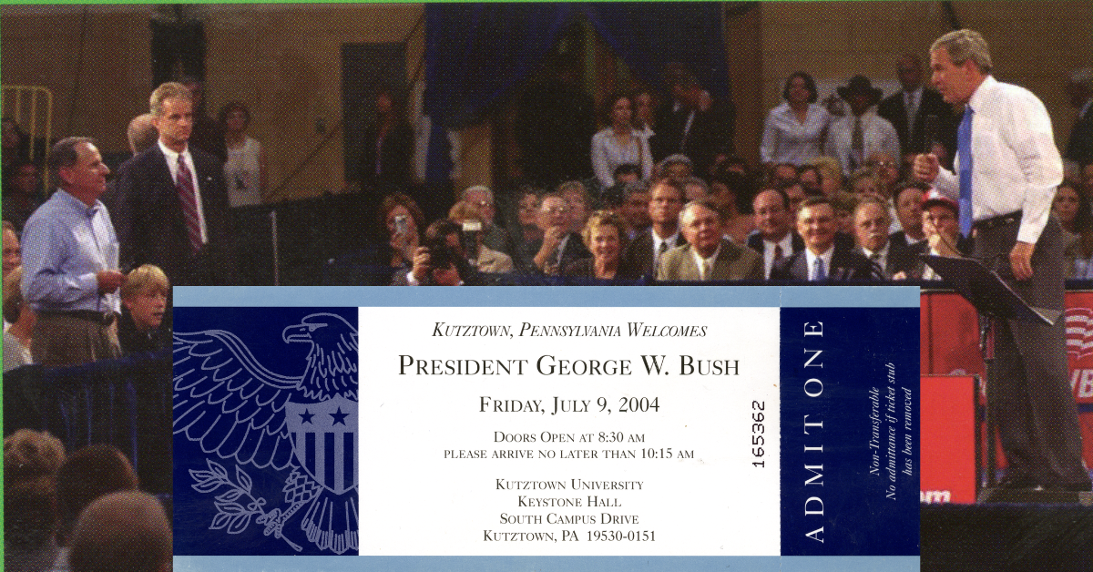 George Bush speaks at Kutztown University, circa July 9, 2004