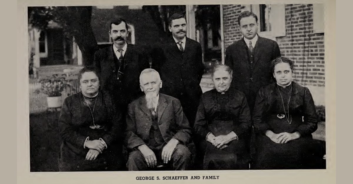 George S. Schaeffer (who crossed the Rhine in 1750) and family