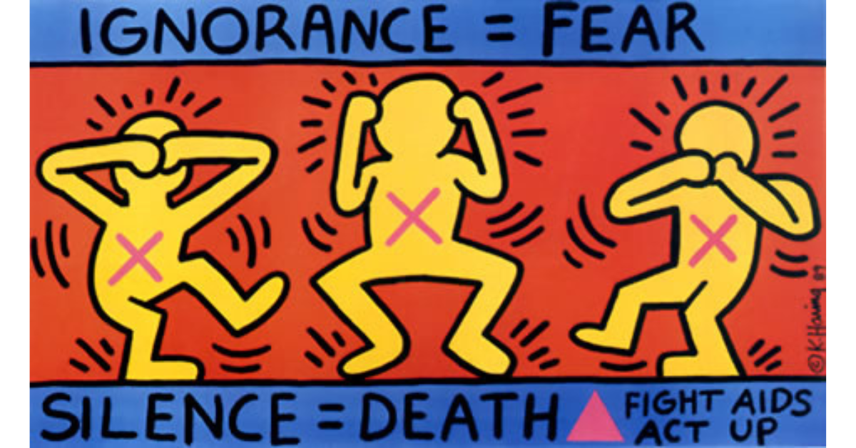 "Ignorance=Fear", Keith Haring, 1989