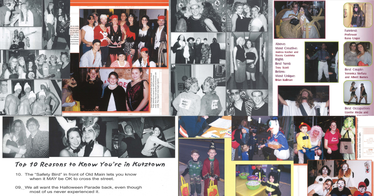 Kutztown Halloween collage, circa early 2000s