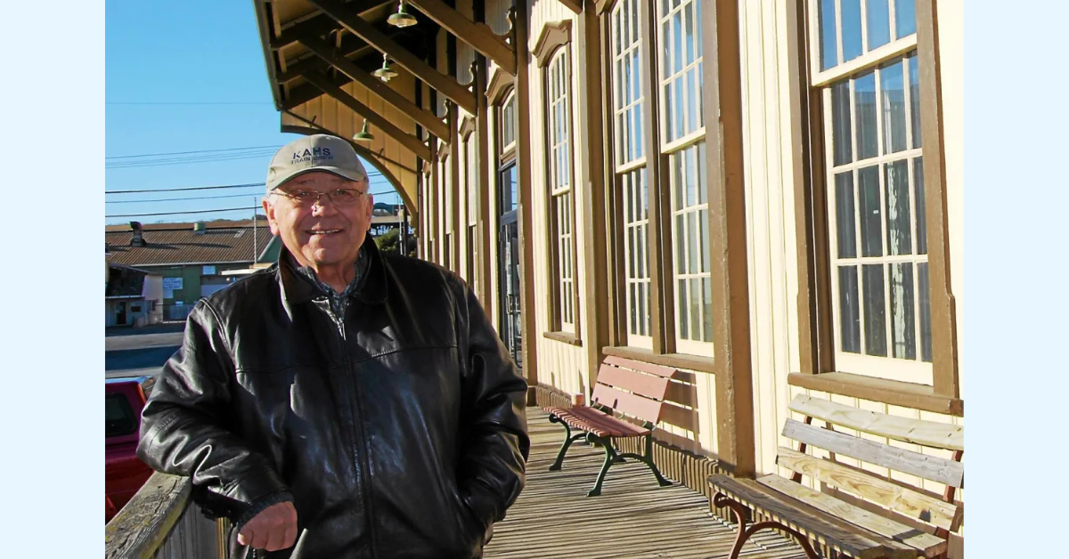 Kutztown Mayor Jim Schlegel outside Kutztown train station