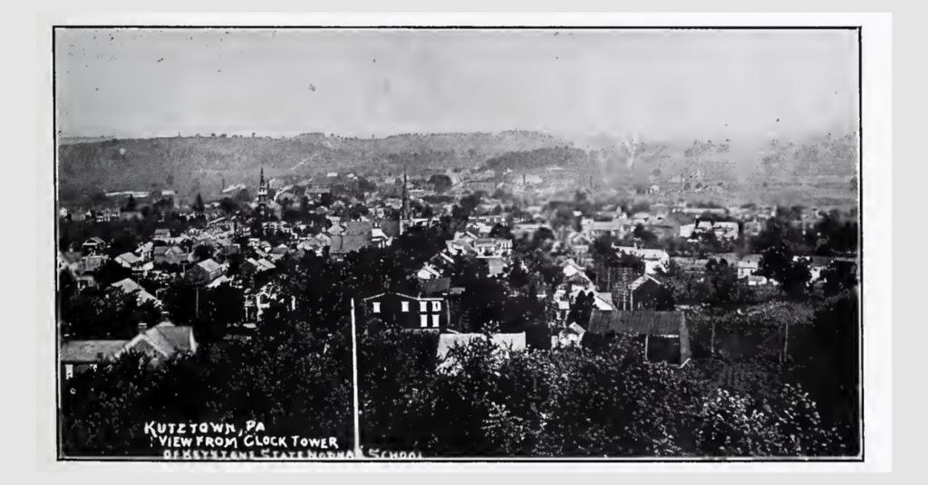 Kutztown, PA, View from Glock Tower of Keystone State Normal School