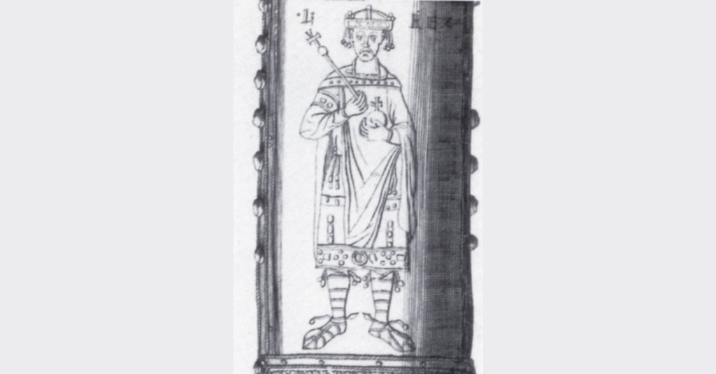 Louis the Child, last East Frankish ruler of the Carolingian dynasty, copper engraving 1751