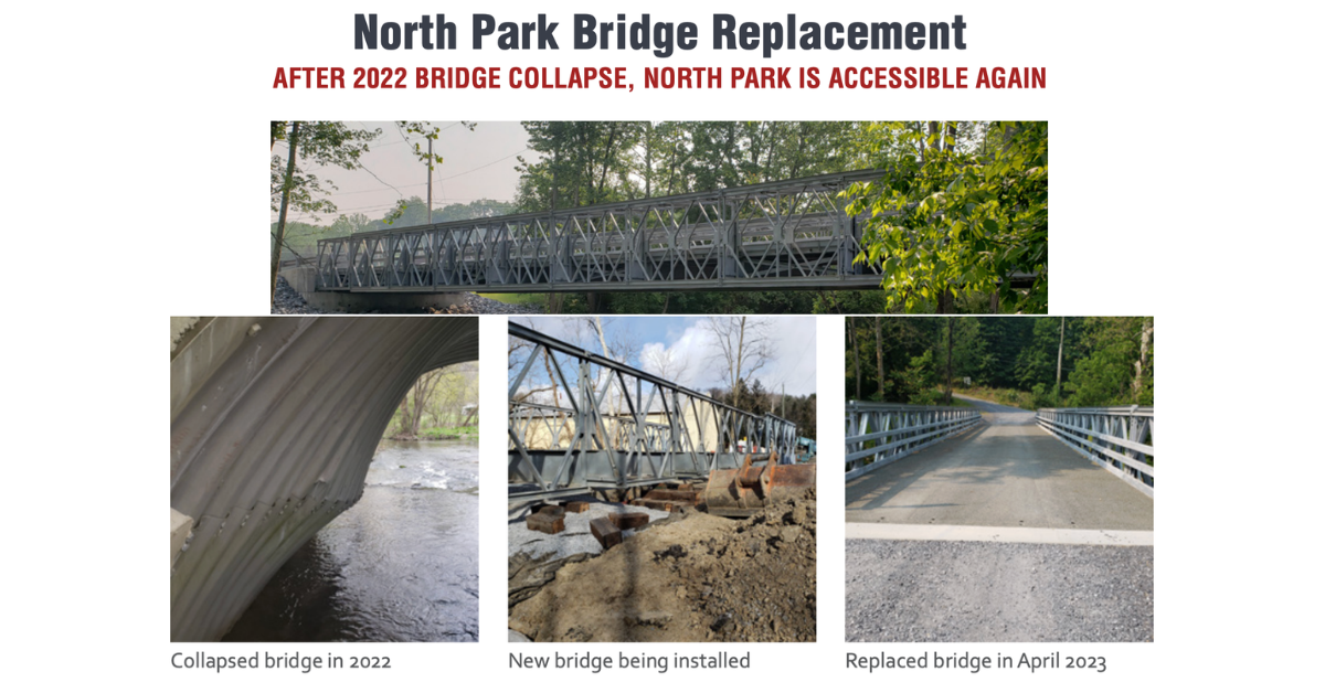 North Park Kutztown bridge collapse and replacement