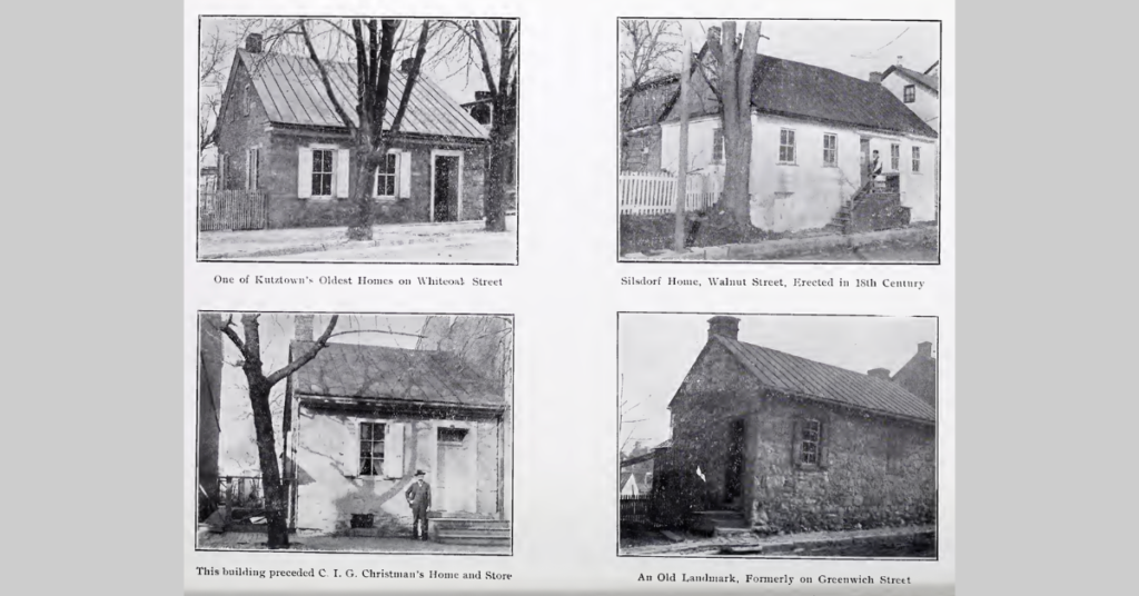 Old homes in Kutztown from the 18th century