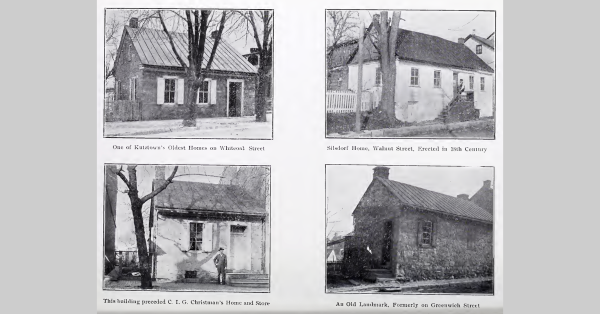 Old homes in Kutztown from the 18th century
