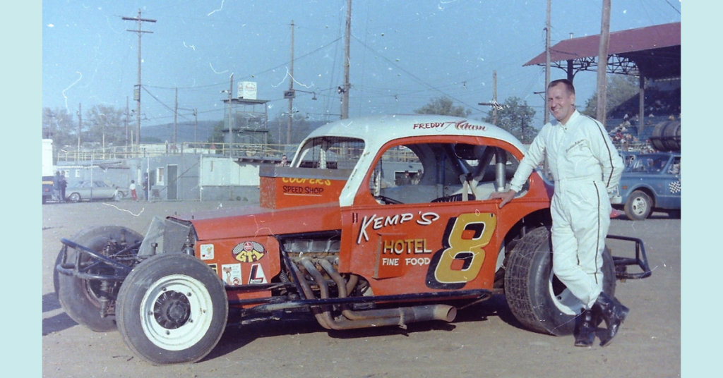 One of the most famous smiles in auto racing belonged to the Kutztown Komet,Freddy Adam