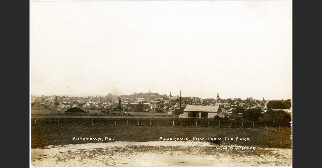 A view of Kutztown from the Park, Early 1900s