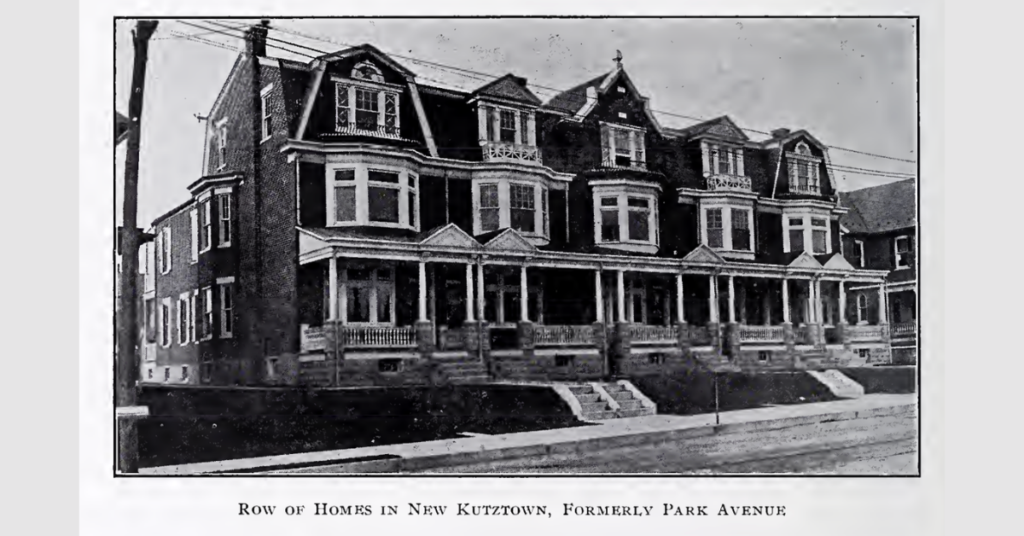 Row homes in Kutztown, formerly Park Avenue