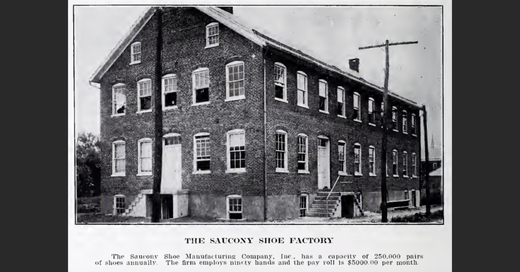 The Saucony Shoe Manufacturing Company, Kutztown, PA, circa early 1900s