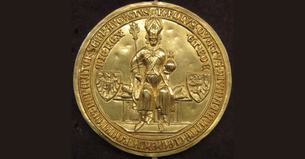 The golden seal that earned the Golden Bull of 1356 its name