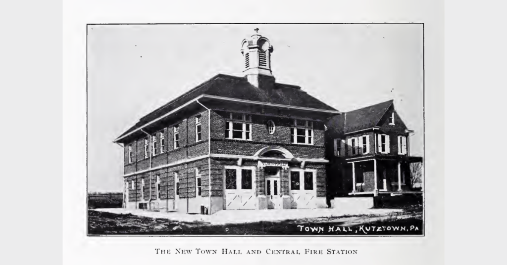 Town Hall and Central Fire Station, Kutztown, PA, circa early 1900s