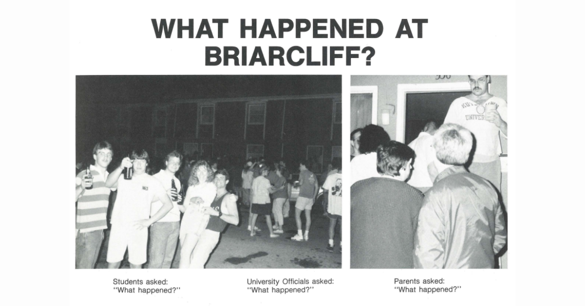 What happened at the Kutztown Briarcliff "Riot"?, circa 1990