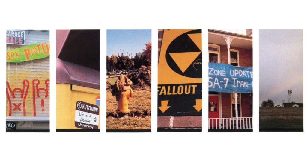 artwork from the 1988 edition of Keystonia, Kutztown State College
