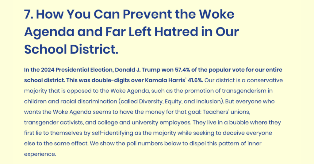 Far left "hatred", screenshot from KASD PAC 