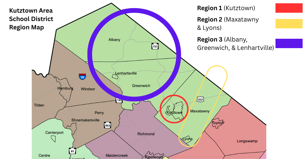 Kutztown Area School District Region Map